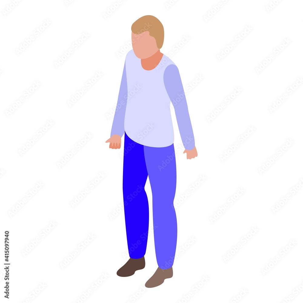 Man icon. Isometric of man vector icon for web design isolated on white background Man icon. Isometric of man vector icon for web design isolated on white background