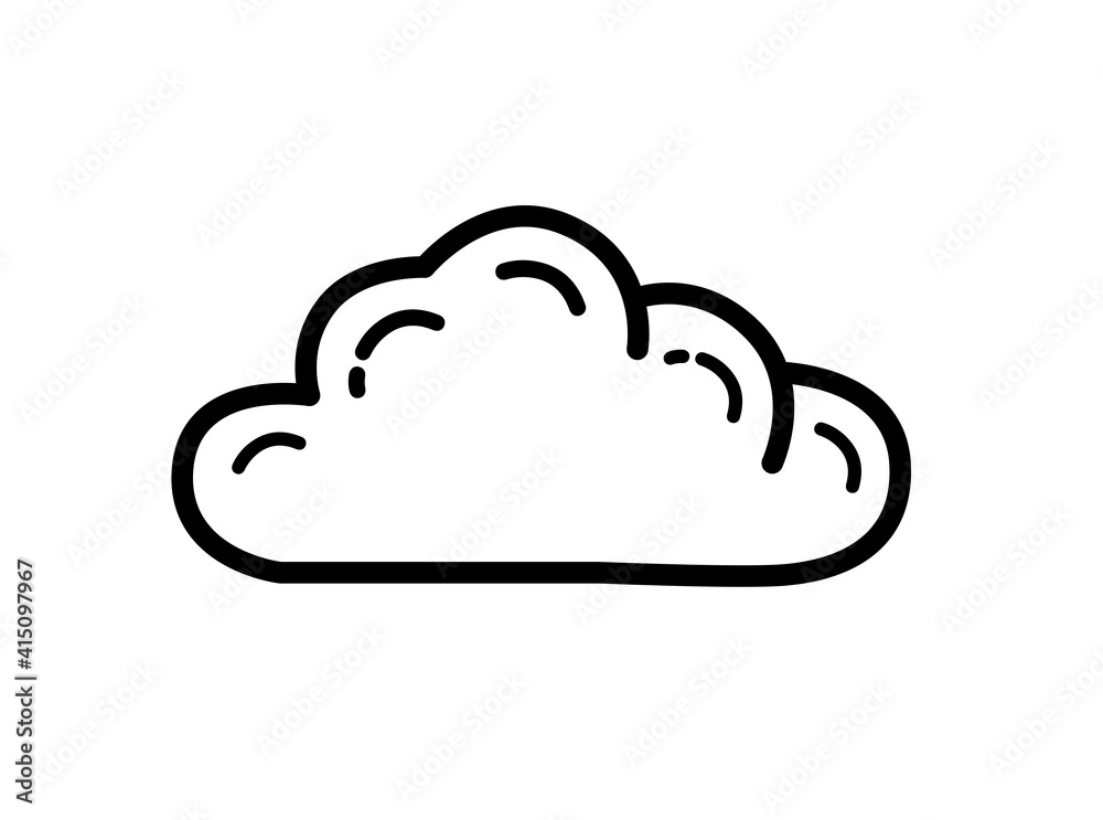 Clouds icon isolated on white background. Clouds icon isolated on white background.