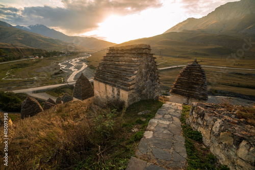 Obraz na płótnie Mountains landscape tha the caucasus Russia w salonie