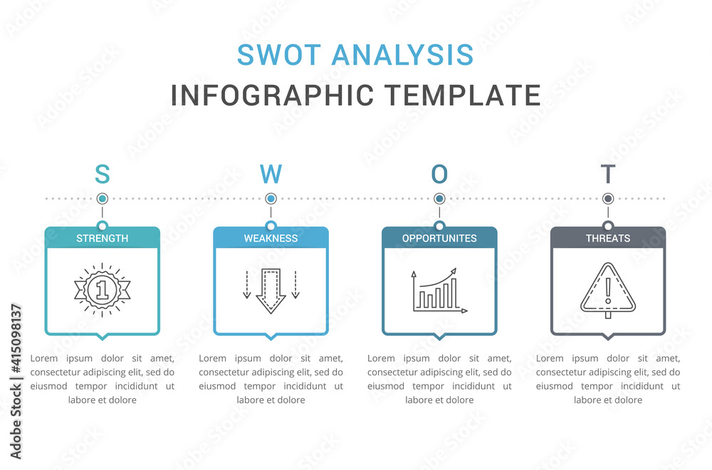 SWOT Analysis Diagram Stock Vector Adobe Stock