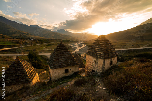 Obraz na płótnie Mountains landscape tha the caucasus Russia w salonie