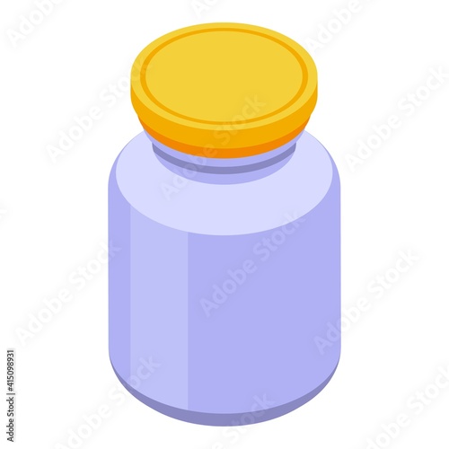 Jar of medicines icon. Isometric of jar of medicines vector icon for web design isolated on white background