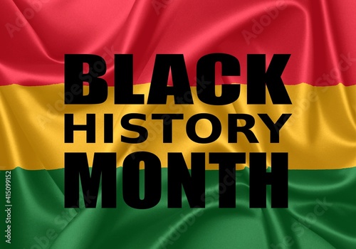 Black history month flag. illustration design graphic Black history month