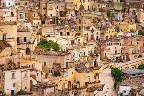 Italy, Basilicata, Province of Matera, Matera. Overview of the city. © Danita Delimont