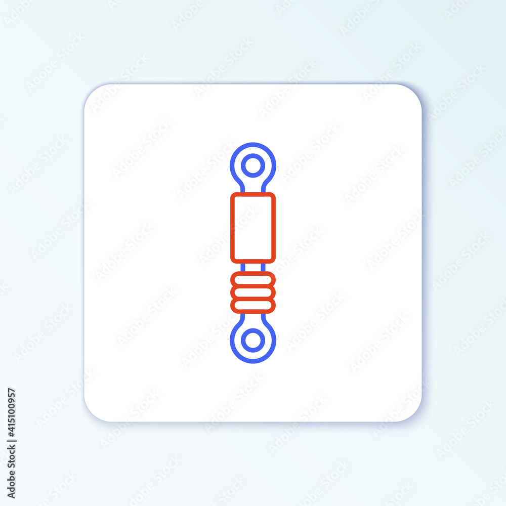 Line Shock absorber icon isolated on white background. Colorful outline concept. Vector.