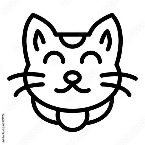 Traditional cat icon. Outline traditional cat vector icon for web design isolated on white background