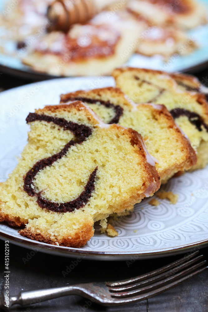 Homemade sponge cake with cocoa. Homemade sponge cake with cocoa.