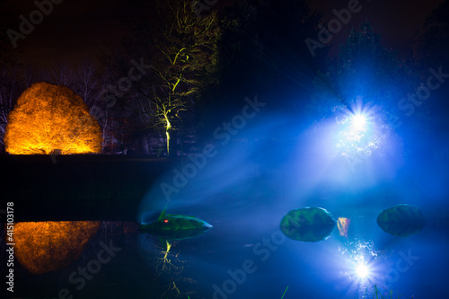 The Enchanted Gardens   Woodland - Dragon breath at night. Kew Gardens