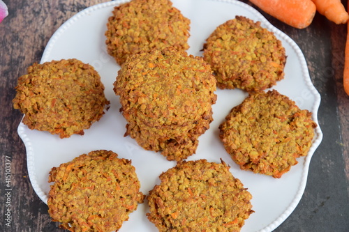 Carrot Oat Cookies. Healthy breakfast cookies