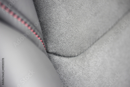 Half-suede leather car seat photo
