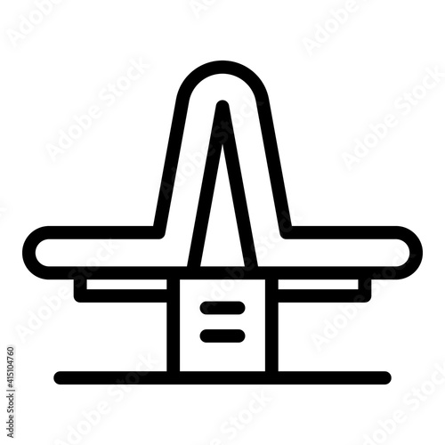 Plastic waiting chairs icon. Outline plastic waiting chairs vector icon for web design isolated on white background