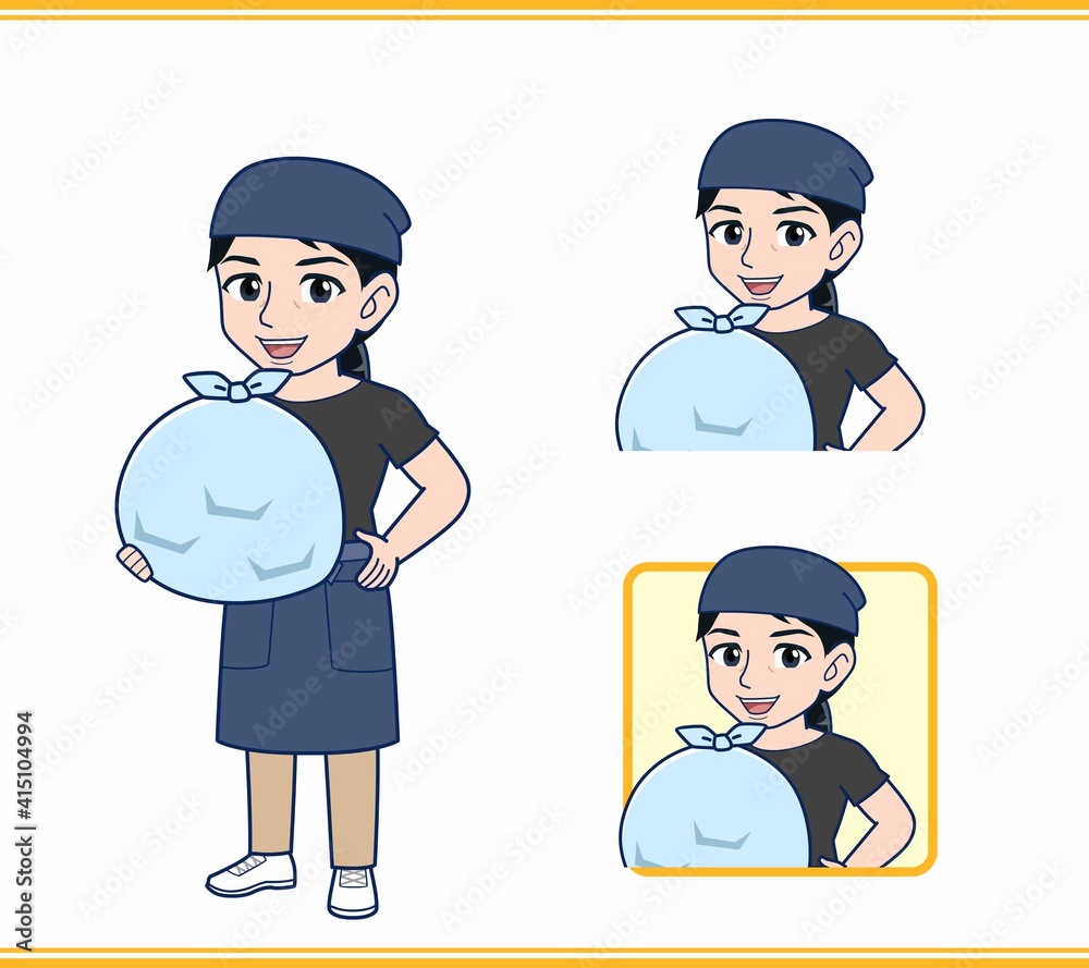 水色の服を着た看護師さん 水色の服を着た看護師さん