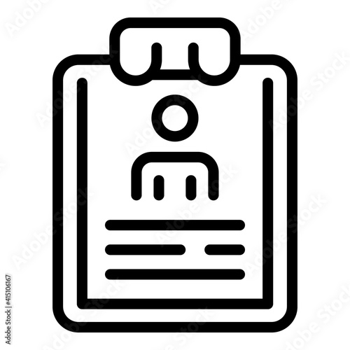 Experience board icon. Outline experience board vector icon for web design isolated on white background
