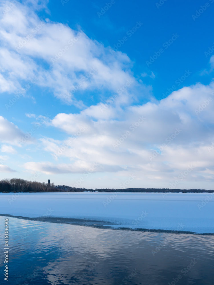 Cospudener Lake near Leipzig in Winter