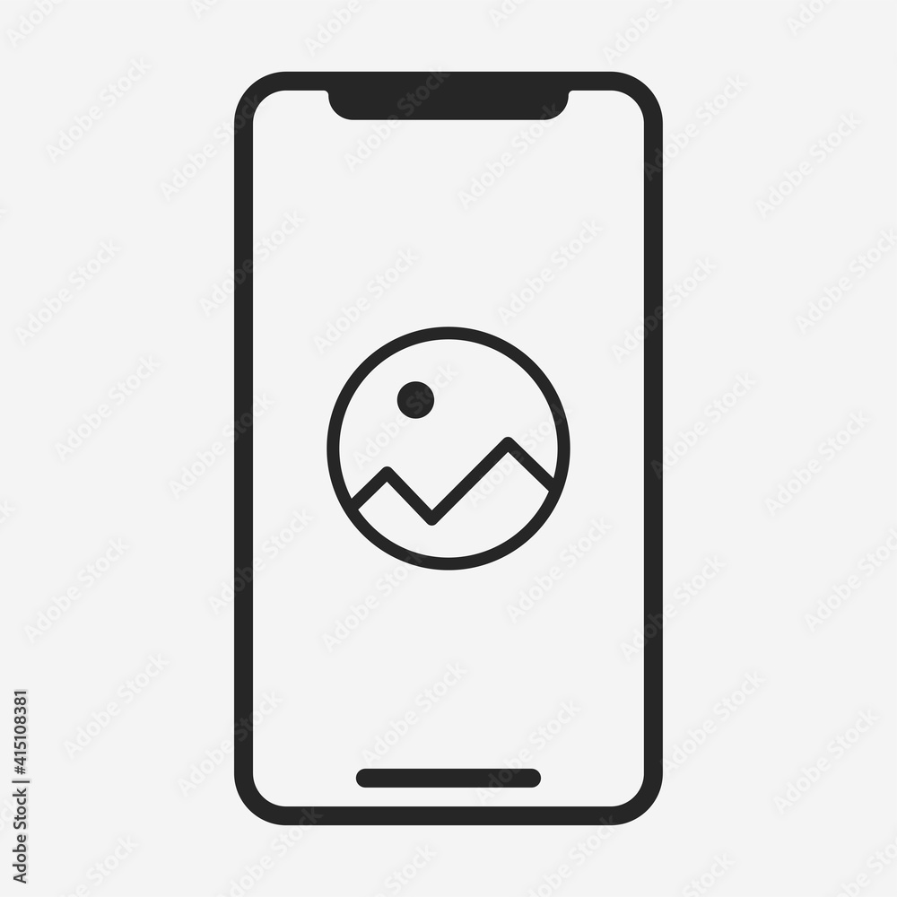 Smartphone icon isolated on background. Picture symbol modern, simple, vector, icon for website design, mobile app, ui. Vector Illustration Smartphone icon isolated on background. Picture symbol modern, simple, vector, icon for website design, mobile app, ui. Vector Illustration