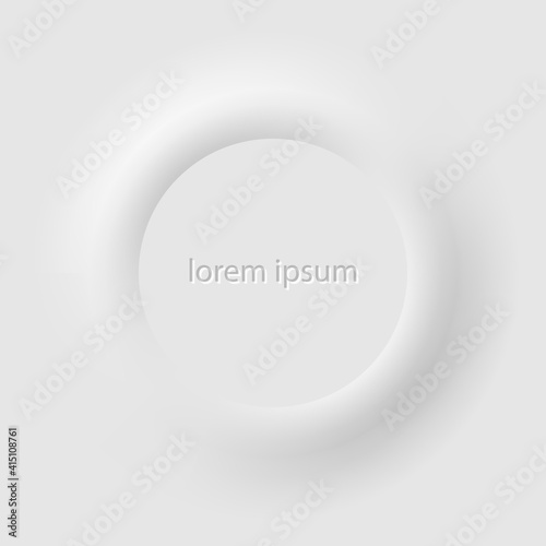 3d technology background in neomorphism style. photo