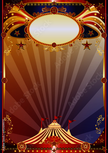 Circus magic multicolor background.
A multicolor circus background for a poster. Welcome to the show !