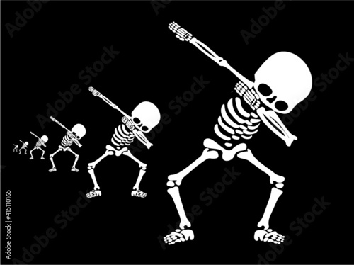 skeleton, skeletons, dab, dabbing, dancer, design, designs, new, latest, fun, funny, gesture, graphic, halloween, happy halloween, illustration, logo, meme, people, shirt, skull, style, vector