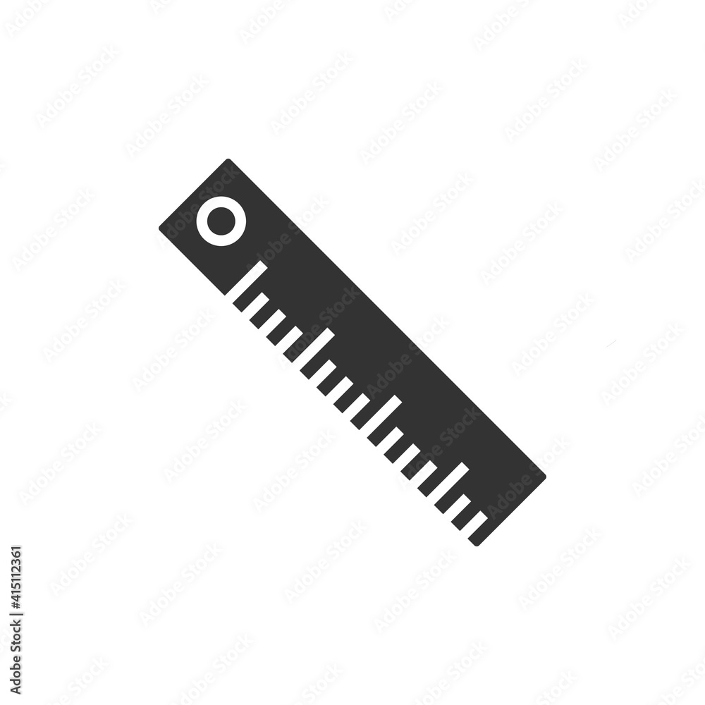 Ruler icon design template vector isolated illustration