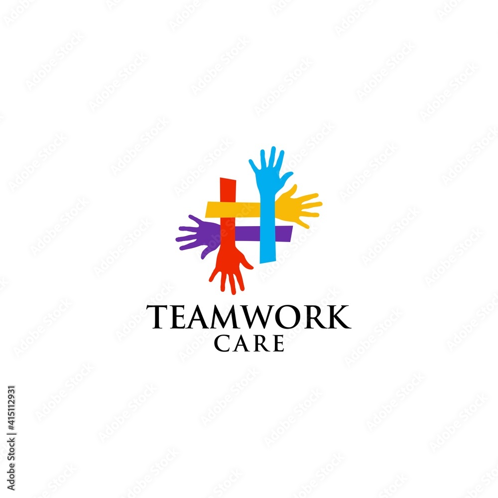 Teamwork Care Logo Design Vector Teamwork Care Logo Design Vector