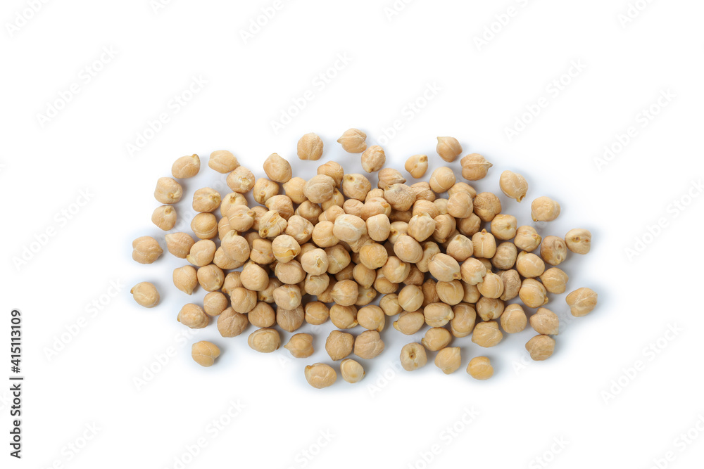 Fresh raw chickpea isolated on white background Fresh raw chickpea isolated on white background