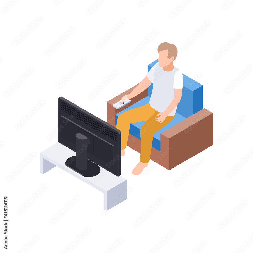 Watching Home TV Composition Watching Home TV Composition