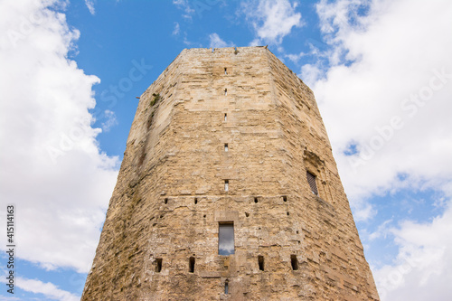 the tower of Frederick II in the centre of the historic city of Enna, Sicily