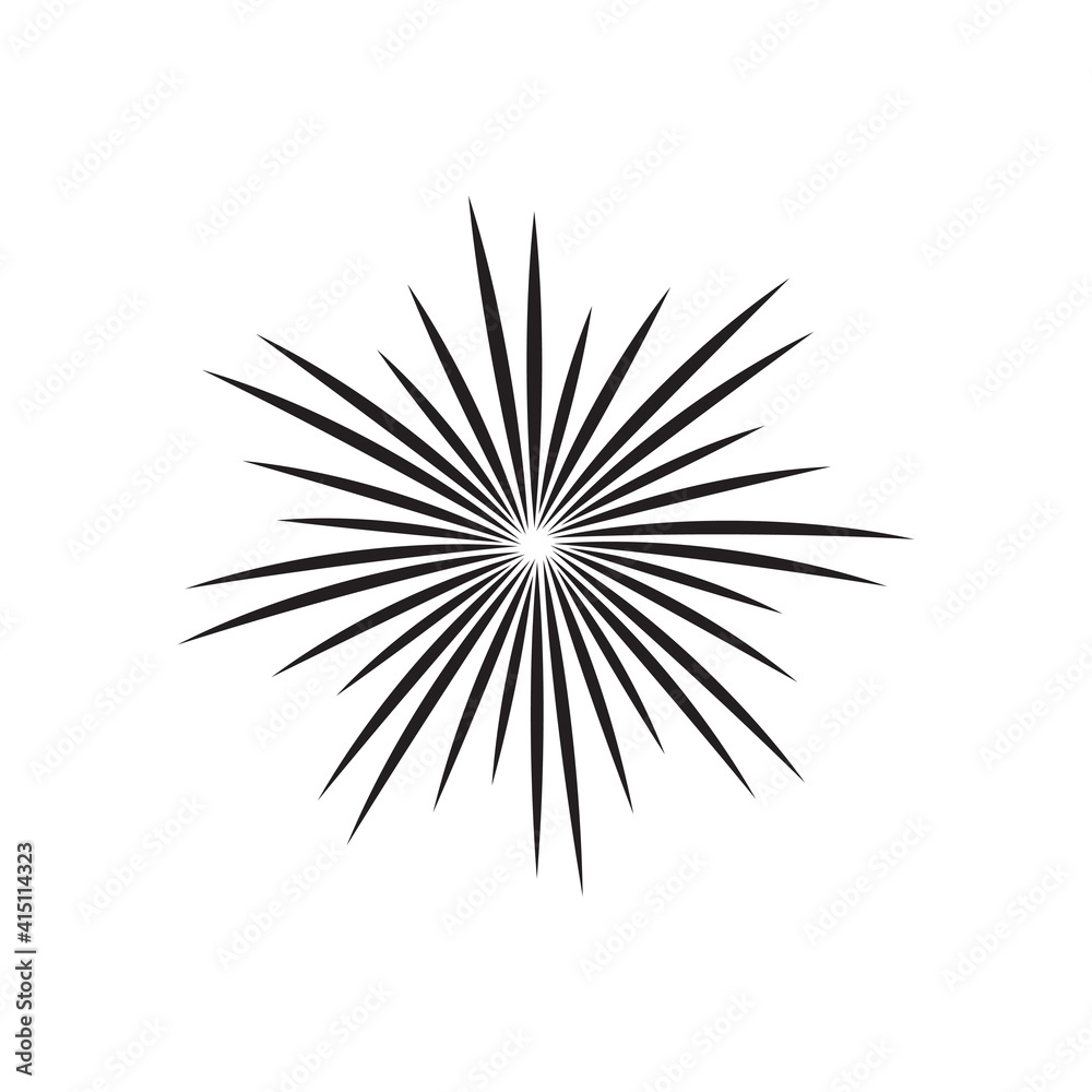 Fireworks icon design template vector isolated illustration Fireworks icon design template vector isolated illustration