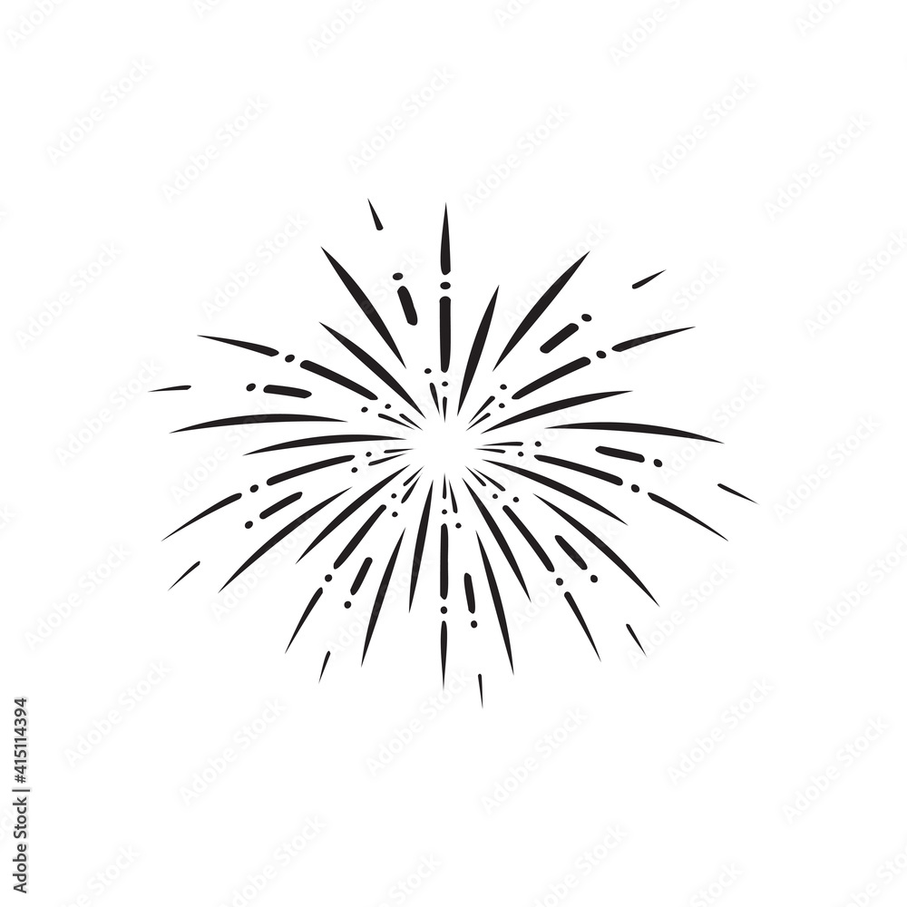 Fireworks icon design template vector isolated illustration Fireworks icon design template vector isolated illustration