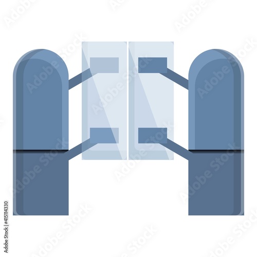 Door in subway icon. Cartoon of door in subway vector icon for web design isolated on white background