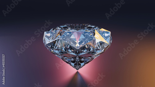 white diamonds  red  blue and white on a red backlight background. 3D rendering.