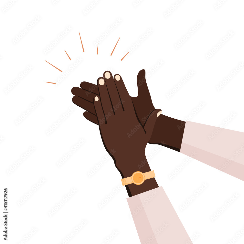 Obraz premium Black Hands Clapping Composition