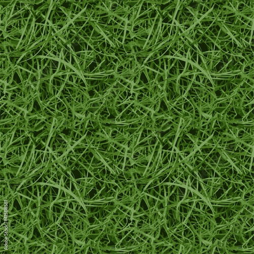 Seamless green grass close-up vector background texture green grass