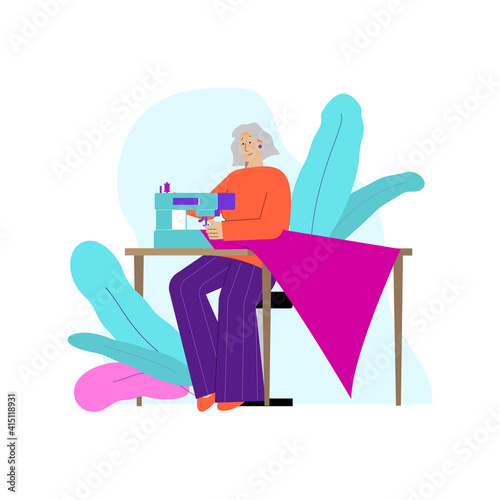 Sewing Machine Hobby Composition