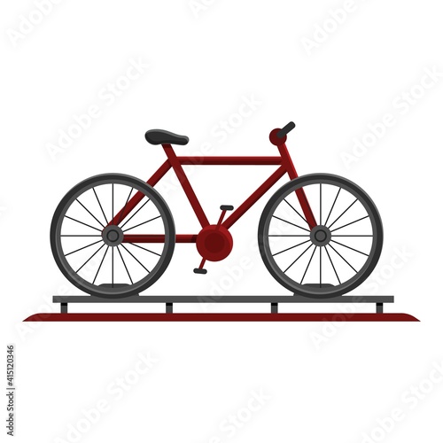 Car roof bike stand icon. Cartoon of car roof bike stand vector icon for web design isolated on white background