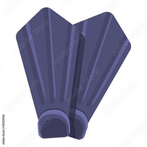Flippers for swimming pool icon. Cartoon of flippers for swimming pool vector icon for web design isolated on white background