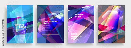 Artistic covers design. Creative colors backgrounds. Trendy futuristic design	