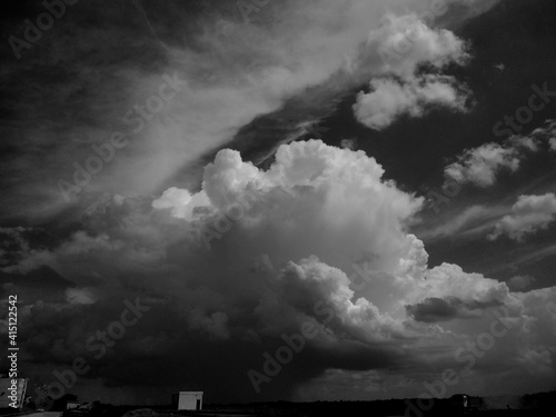 storm clouds over the city