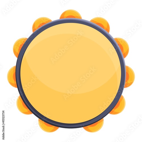 Tambourine samba icon. Cartoon of tambourine samba vector icon for web design isolated on white background
