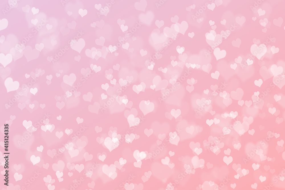 Abstract Bokeh background with heart theme on pink and purple colour. Abstract Bokeh background with heart theme on pink and purple colour.