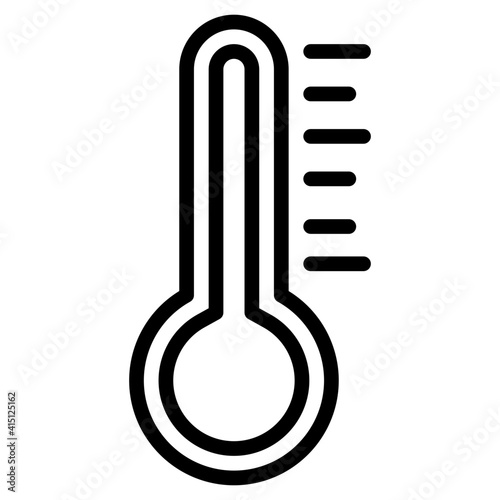    A temperature measurement gauge icon, thermometer vector 