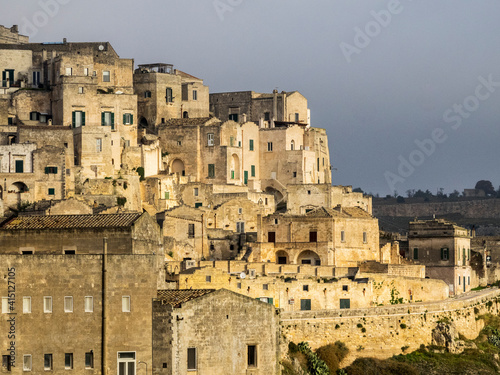 The cave dwelling town of Matera with its Sassi houses. © Danita Delimont