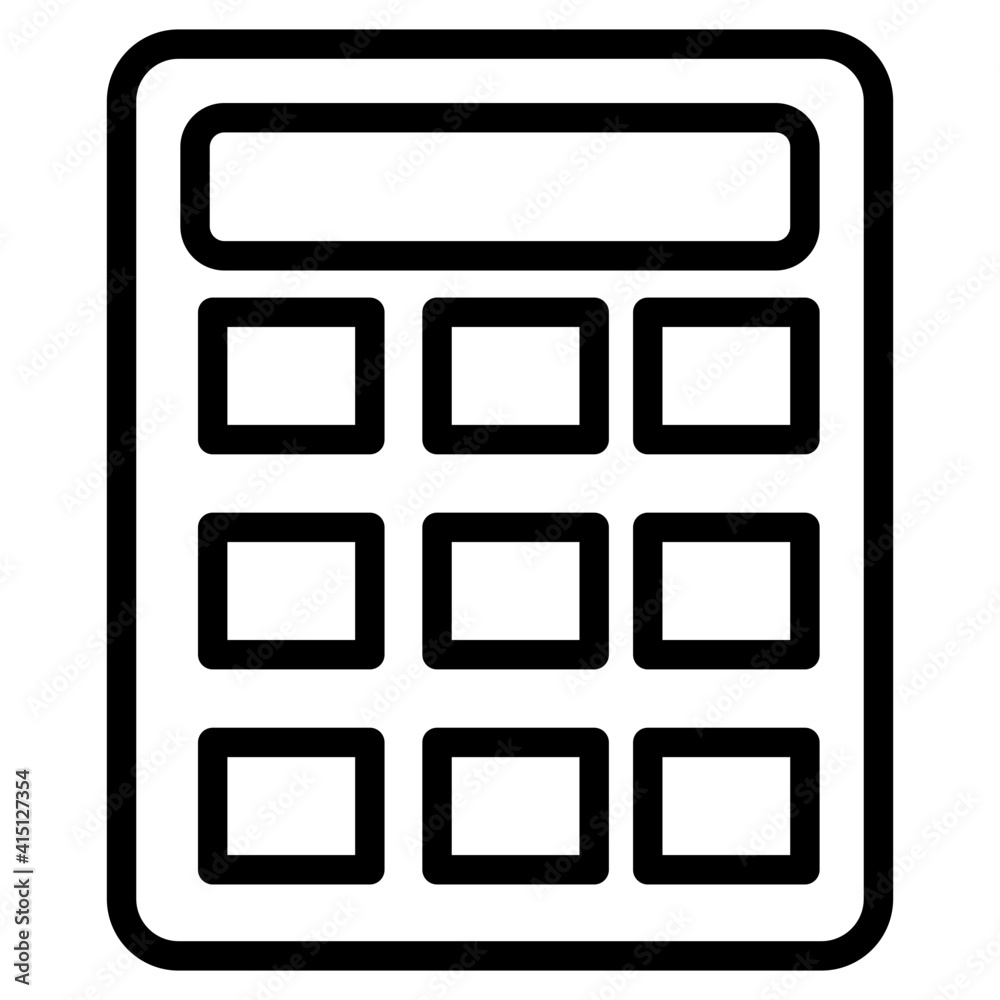 An icon design of calculator, adding device An icon design of calculator, adding device
