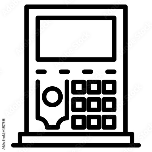 An icon design of atm machine
