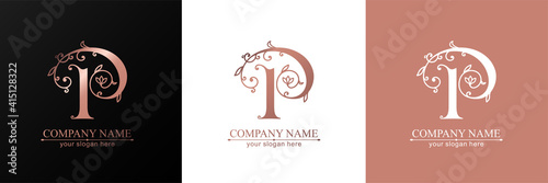 Premium Vector P logo. Monnogram, lettering. Personal logo or sign for branding an elite company.