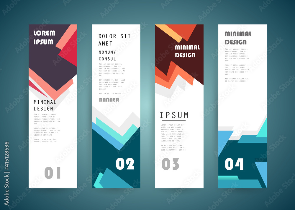 Vector vertical banner template, abstract design Vector vertical banner template, abstract design