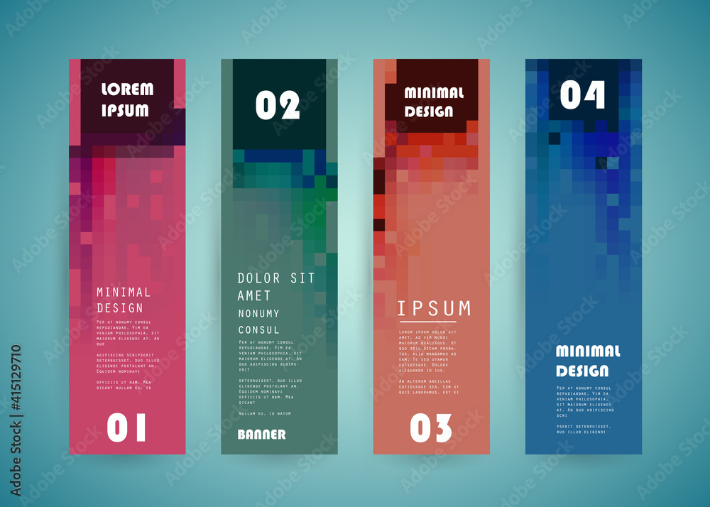 Vector vertical banner template, abstract design Vector vertical banner template, abstract design