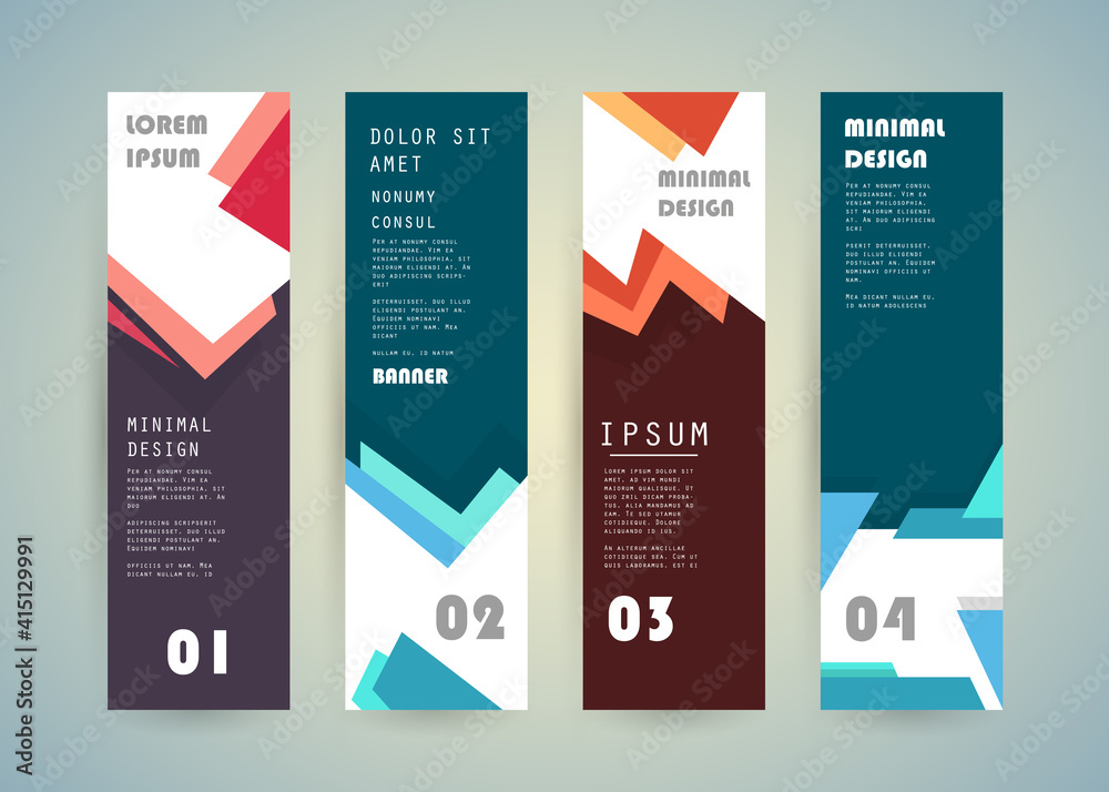 Vector vertical banner template, abstract design Vector vertical banner template, abstract design