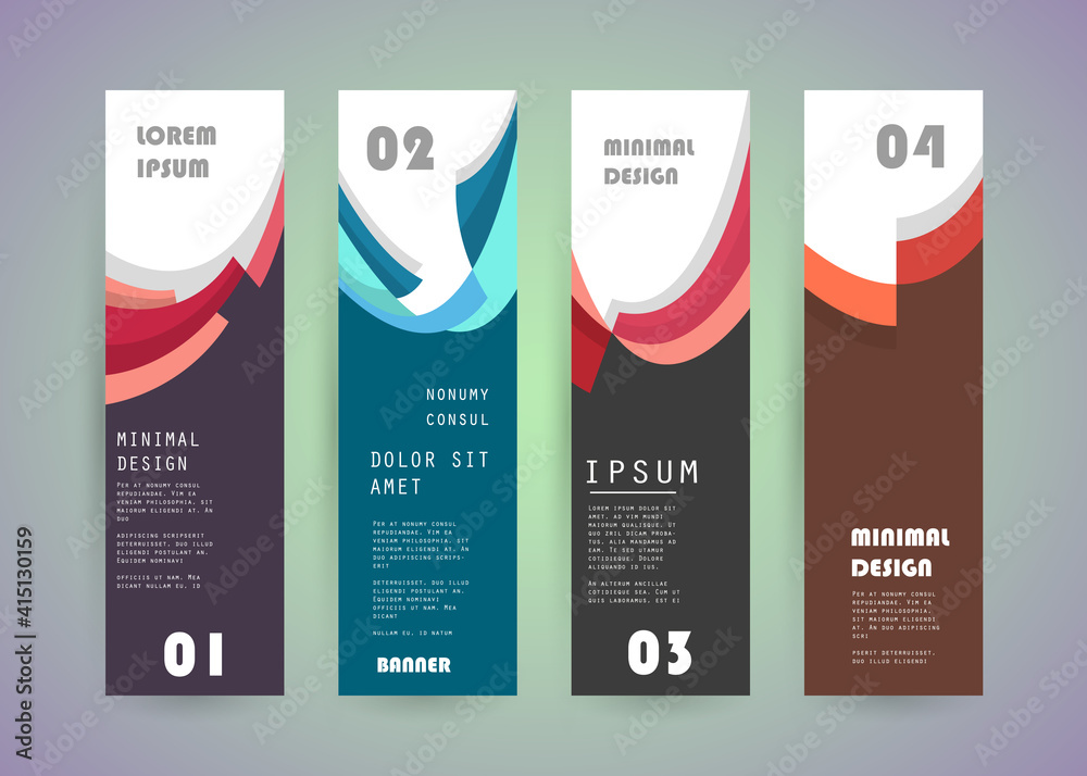 Vector vertical banner template, abstract design Vector vertical banner template, abstract design