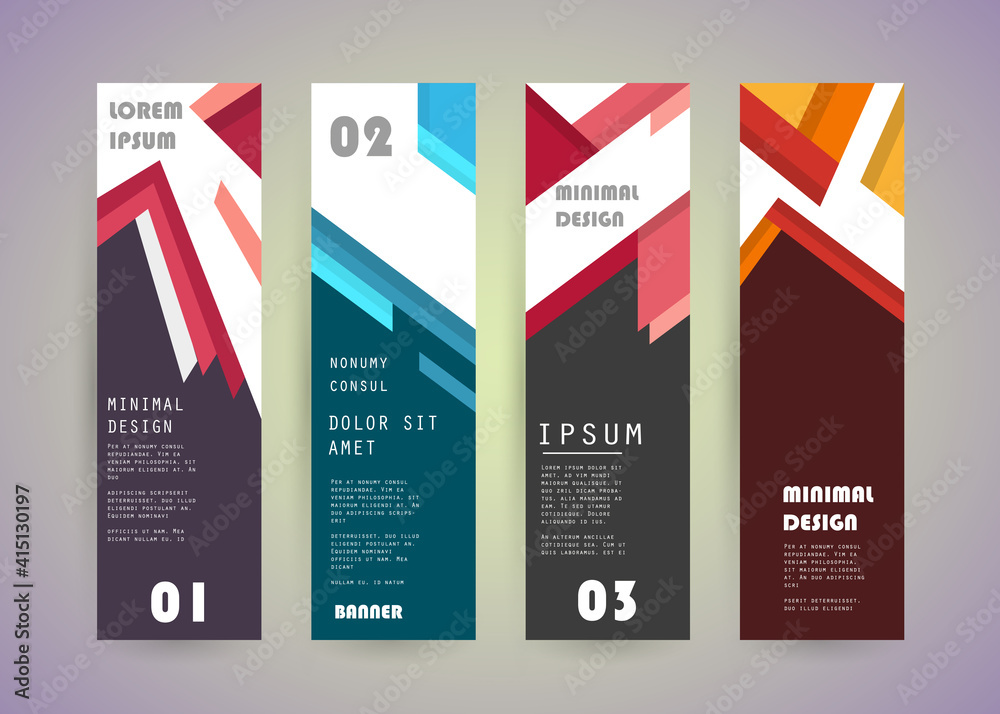 Vector vertical banner template, abstract design Vector vertical banner template, abstract design